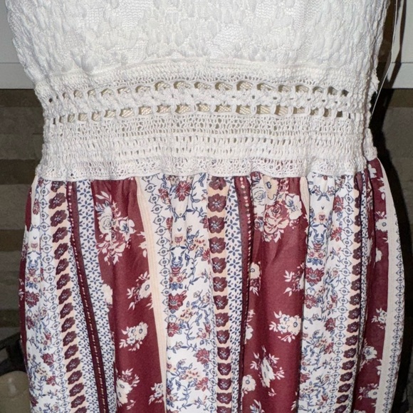 Wishful Park maxi lace/sheer see thru middle dress. Super pretty NWT - Picture 4 of 11